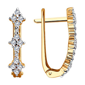 Серьги Diamant - Золото 585, Фианит (арт. 51-120-02440-1)