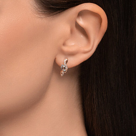 Серьги SOKOLOV - Золото 375, Топаз, Фианит (арт. 37728309)