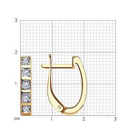 Серьги SOKOLOV - Серебро 925, Фианит (арт. 93022259)