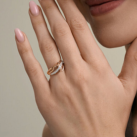 Кольцо SOKOLOV - Золото 585, Фианит (арт. 019842)