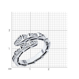 Кольцо SOKOLOV - Серебро 925, Фианит (арт. 94014211)