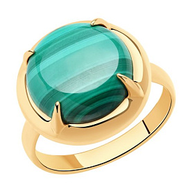 Кольцо SOKOLOV - Серебро 925, Малахит (арт. 83010063)