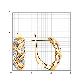 Серьги SOKOLOV - Серебро 925, Фианит (арт. 93020777)