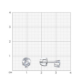 Серьги SOKOLOV - Серебро 925, Фианит (арт. 94020122)