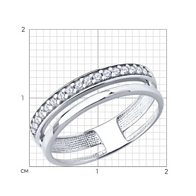 Кольцо SOKOLOV - Серебро 925, Фианит (арт. 94014658)