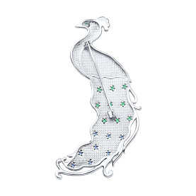 Брошь SOKOLOV - Серебро 925, Фианит, Эмаль (арт. 94040355)