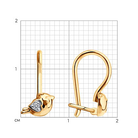 Серьги SOKOLOV - Золото 585, Фианит (арт. 0200988)