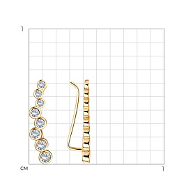 Серьги SOKOLOV - Серебро 925, Фианит (арт. 93021057)