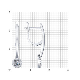 Серьги SOKOLOV - Серебро 925, Фианит (арт. 94021888)