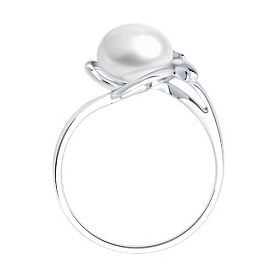 Кольцо SOKOLOV - Серебро 925, Жемчуг культивированный, Фианит (арт. 92014448)