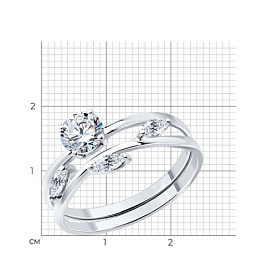 Кольцо SOKOLOV - Серебро 925, Фианит (арт. 94013726)