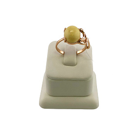 Кольцо Янтарная волна - Серебро 925, Янтарь (арт. 820116б)