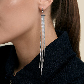 Серьга SOKOLOV - Серебро 925, Фианит (арт. 94170460)