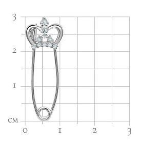 Булавка Talant - Серебро 925, Фианит (арт. 61-72-0001-23260)