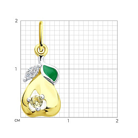 Подвеска Diamant - Серебро 925, Фианит, Эмаль (арт. 93-130-02276-1)