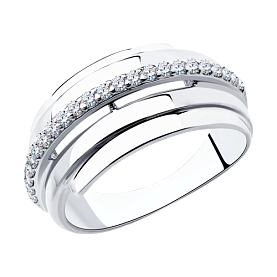 Кольцо SOKOLOV - Серебро 925, Фианит (арт. 94-110-00426-1)