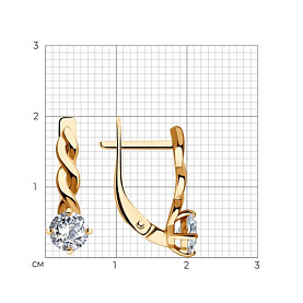 Серьги SOKOLOV - Серебро 925, Фианит (арт. 93022428)