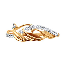 Кольцо SOKOLOV - Золото 375, Фианит (арт. 019071-4)