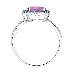 Кольцо Diamant - Серебро 925, Аметист, Фианит (арт. 94-310-01999-2)