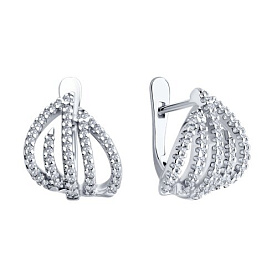 Серьги SOKOLOV - Серебро 925, Фианит (арт. 94026660)