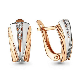 Серьги Аквамарин - Золото 375, Фианит (арт. 42143.8)