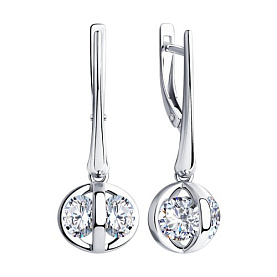 Серьги SOKOLOV - Серебро 925, Фианит (арт. 94023605)