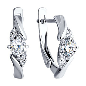 Серьги SOKOLOV - Серебро 925, Фианит (арт. 94022384)