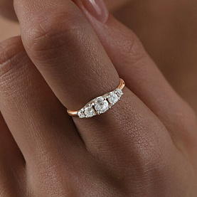 Кольцо SOKOLOV - Золото 375, Фианит (арт. 31-110-00253-1)