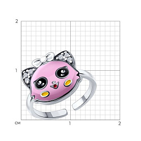 Кольцо Diamant - Серебро 925, Фианит, Эмаль (арт. 94-110-00097-1)