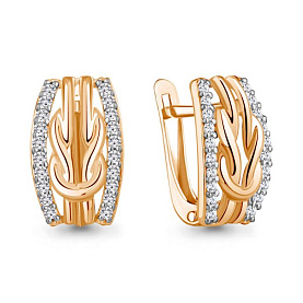 Серьги Аквамарин - Серебро 925, Фианит (арт. 49974А.6)