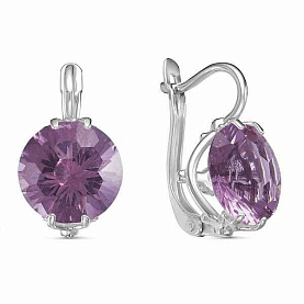 Серьги Красная пресня - Серебро 925, Стекло (арт. 3362205Д19)