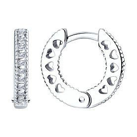 Серьги SOKOLOV - Серебро 925, Фианит (арт. 94026032)