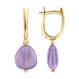 Серьги SOKOLOV - Золото 585, Аметист (арт. 729270)