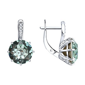 Серьги Diamant - Серебро 925, Кристалл, Фианит (арт. 94-120-00397-1)