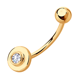 Пирсинг SOKOLOV - Золото 375, Фианит (арт. 060212-4)