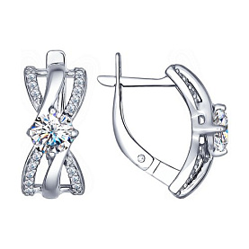 Серьги SOKOLOV - Серебро 925, Фианит (арт. 94022459)