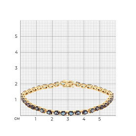 Браслет SOKOLOV - Золото 585, Синтетический александрит (арт. 750590)