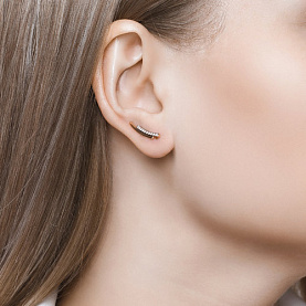 Серьги SOKOLOV - Золото 585, Фианит (арт. 028578)