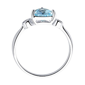 Кольцо SOKOLOV - Серебро 925, Топаз, Фианит (арт. 92011743)