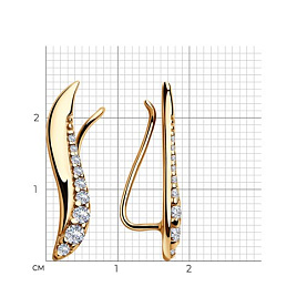 Серьги SOKOLOV - Серебро 925, Фианит (арт. 93020921)