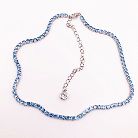 Колье Фиделис - Серебро 925, Фианит (арт. C1-AW-10336-bl)