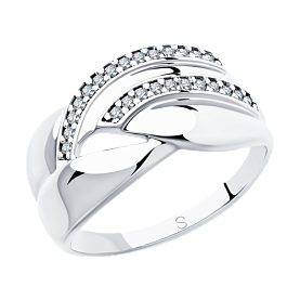 Кольцо SOKOLOV - Серебро 925, Фианит (арт. 94012919)