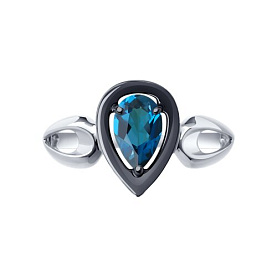 Кольцо SOKOLOV - Серебро 925, Топаз лондон (арт. 92012172)