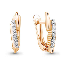 Серьги Аквамарин - Серебро 925, Фианит (арт. 49420А.6)