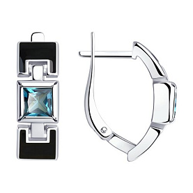 Серьги SOKOLOV - Серебро 925, Синтетический ситалл , Эмаль (арт. 92022232)