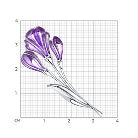 Брошь SOKOLOV - Серебро 925, Эмаль (арт. 94040222)