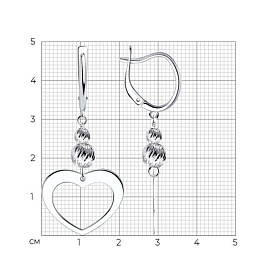 Серьги Diamant - Серебро 925 (арт. 94-121-01701-1)