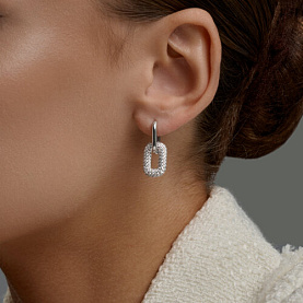 Серьги SOKOLOV - Серебро 925, Фианит (арт. 94027525)