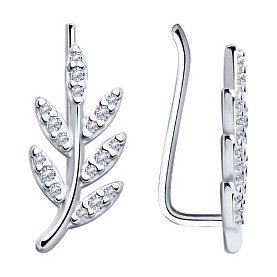 Серьги SOKOLOV - Серебро 925, Фианит (арт. 94025806)