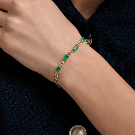 Браслет SOKOLOV - Золото 585, Агат (арт. 750696)